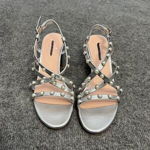 Kate Spade New York Wynne Strappy Sandals 250245 – Silver Metallic Sz 7.5